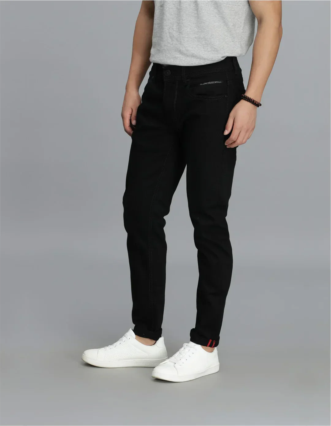 BLACK 5 POCKET LOW-RISE ANKLE LENGTH JEANS RJ6068 - Image 5