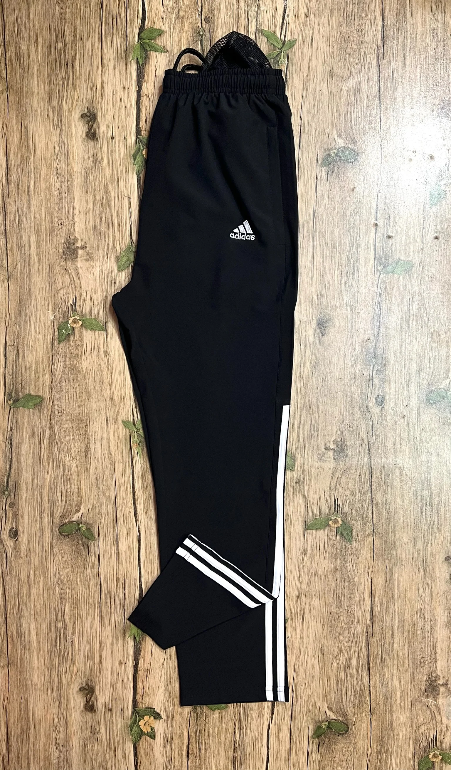 Performance Three-Stripe Half Style Track Pants Black white - Image 2