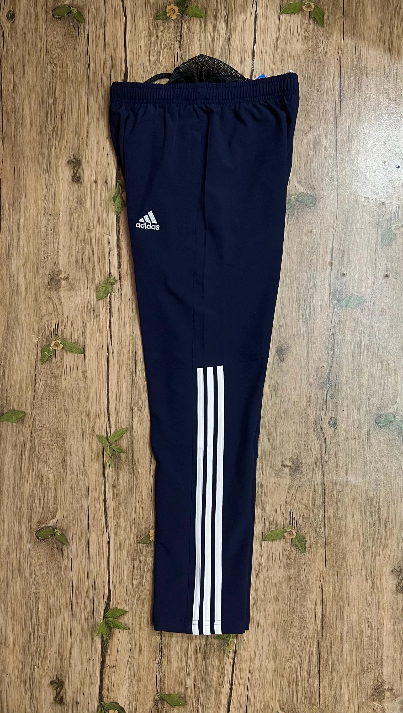 Performance Three-Stripe Half Style Track Pants Navy White - Image 2