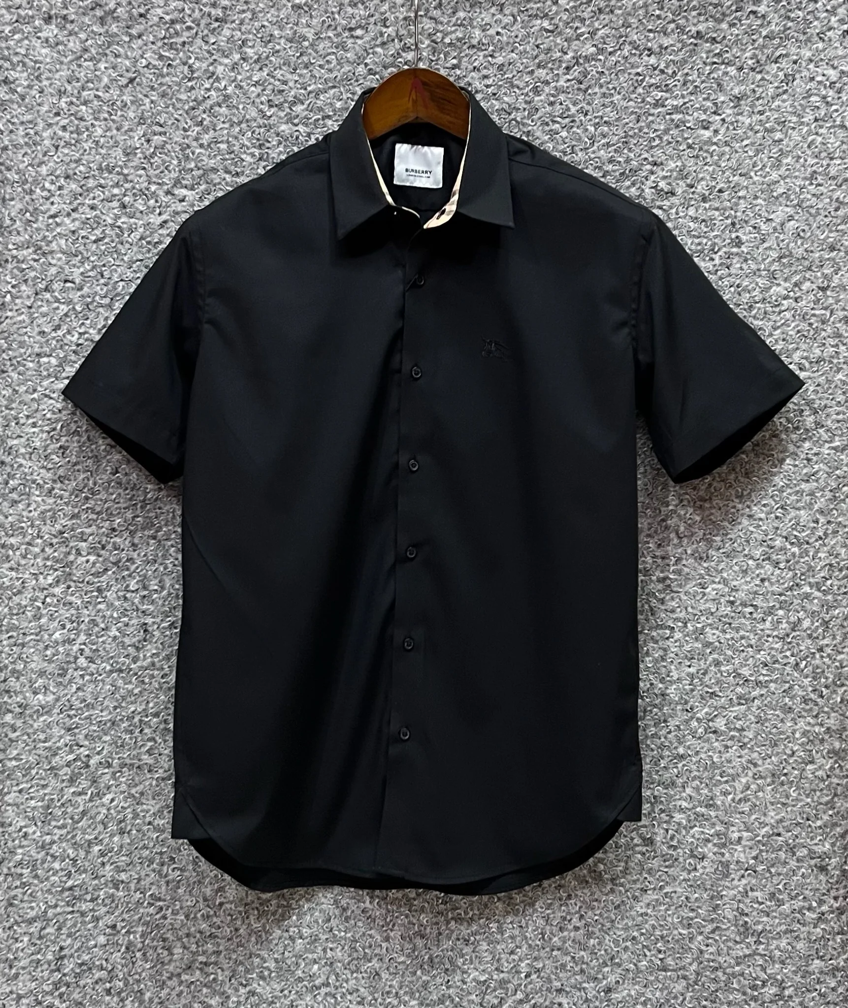 Premium Half Sleeve Solid Shirt BRSS Black - Image 3