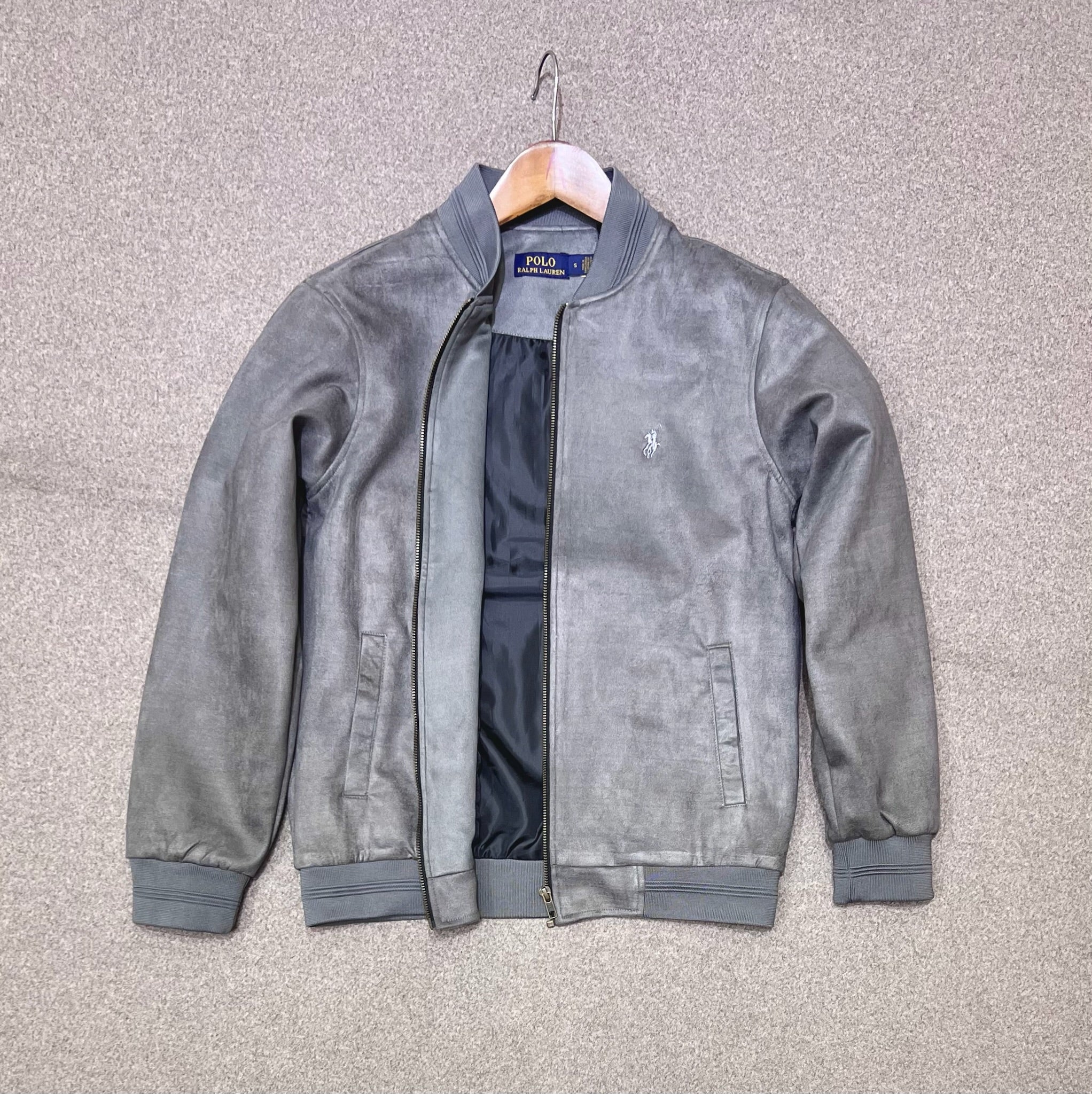 Premium Soft-Touch Suede Finish Jacket Ash - Image 3