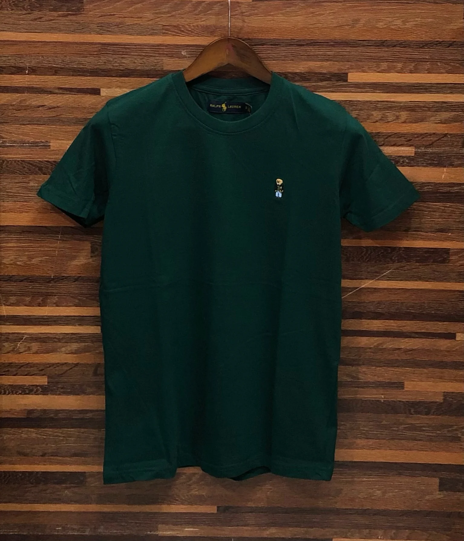 Premium Solid Bear Logo Tshirt RLBT Green