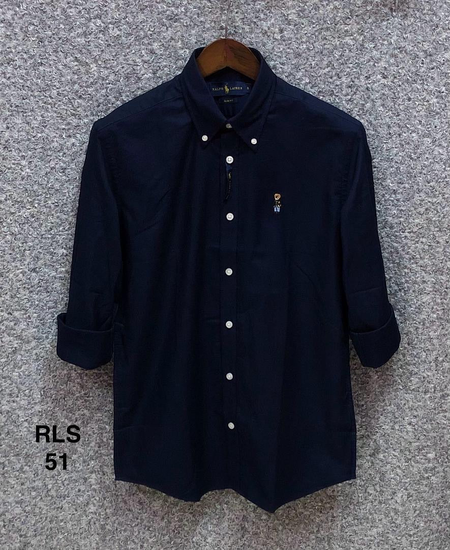 Premium Solid Oxford Cotton Shirt RLS Bear Nevy 51