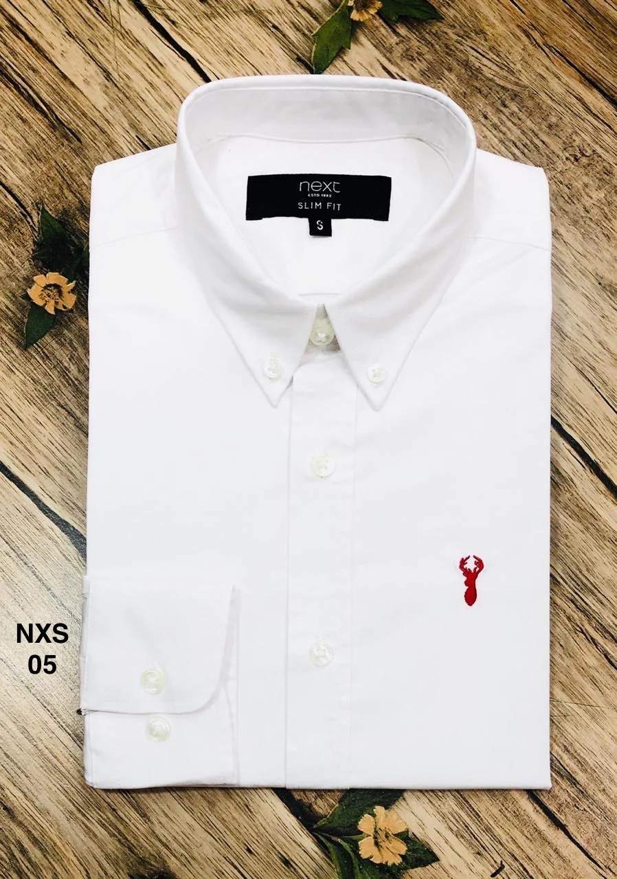 Premium Solid Stretch Cotton Shirt NXT (No Contrast) White 05