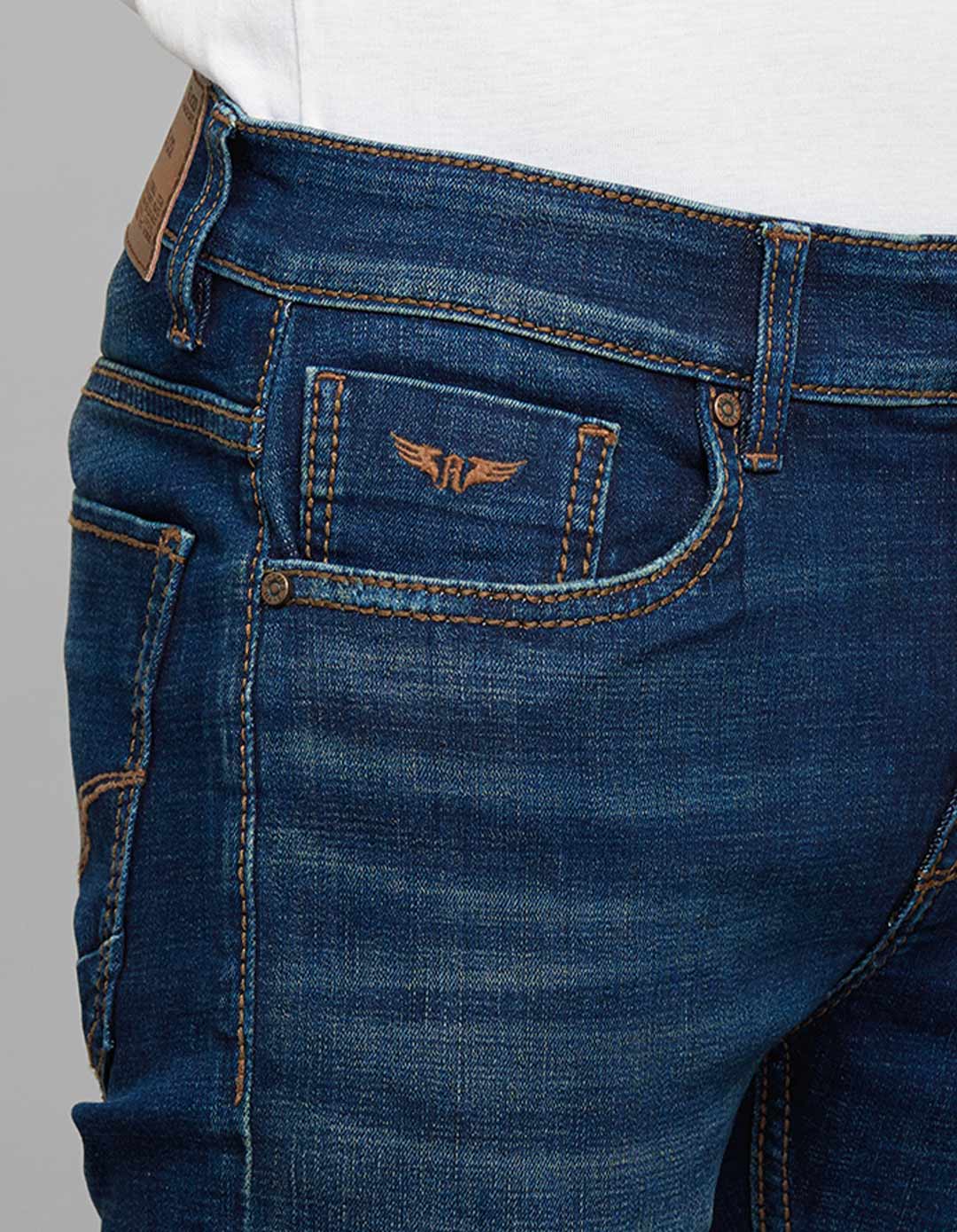 Rookies Denim Tapered Ankle-Length Stretch Jeans - Dark Blue RJ6274 - Image 6